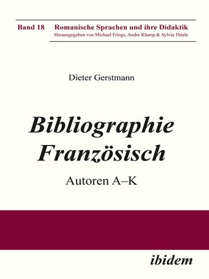 cover image of Bibliographie Französisch